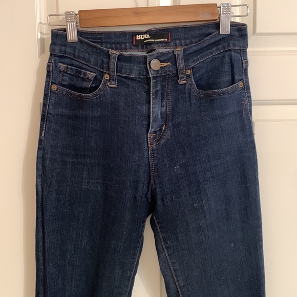BDG High Rise Cigarette Super Skinny Stretchy Jeans dark indigo urban outfitters - Picture 7 of 8